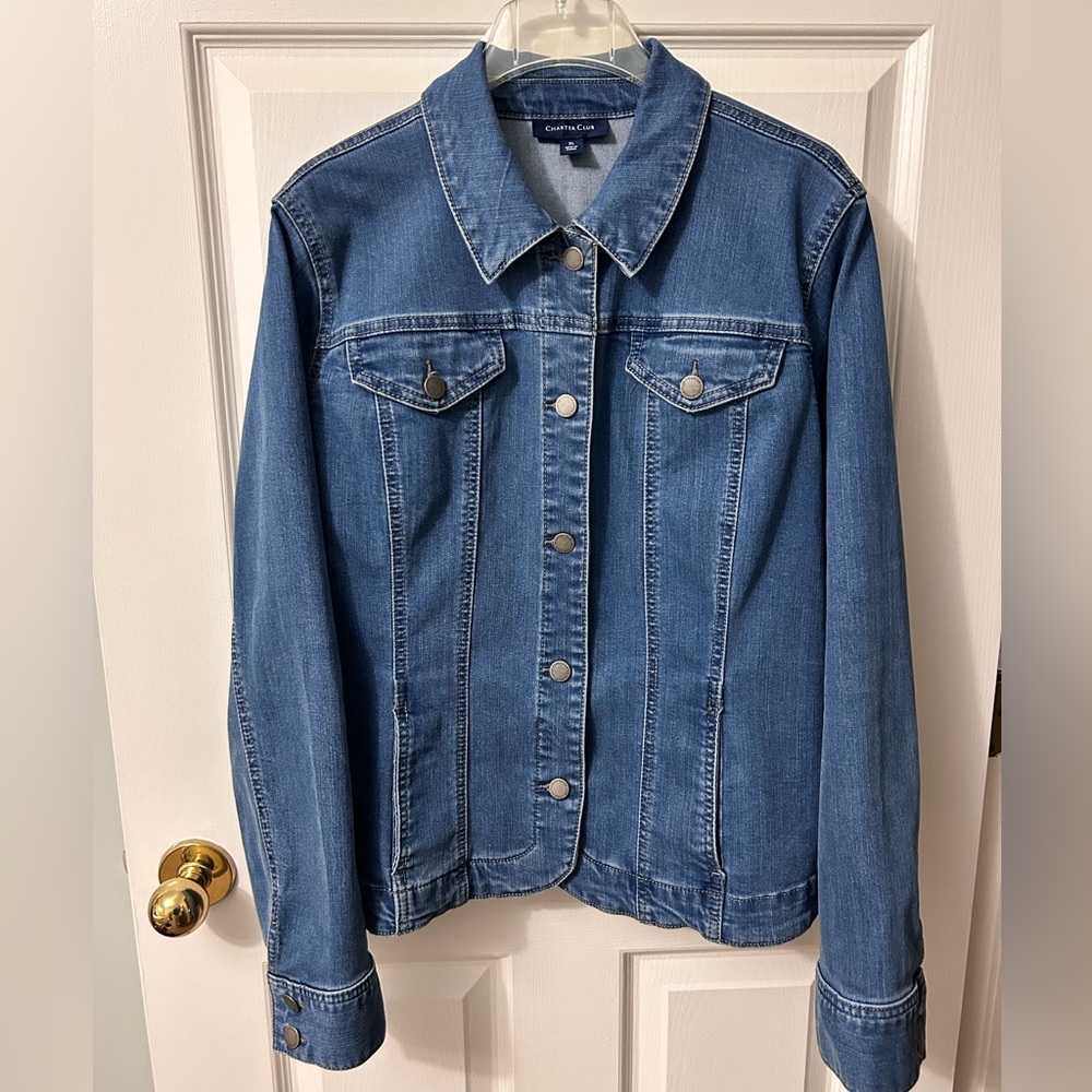 Charter Club Women's Blue Jean Jacket